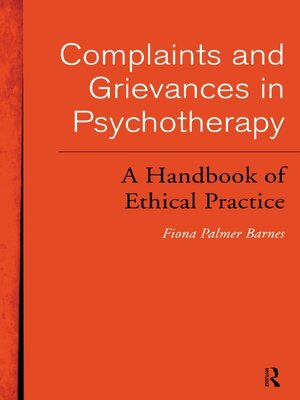 cover image of Complaints and Grievances in Psychotherapy